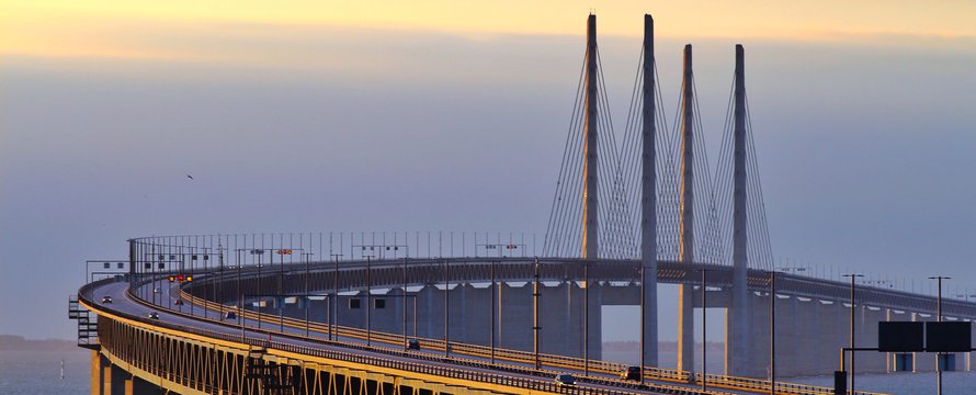 Öresund bridge tussen Malmö en Kopenhagen