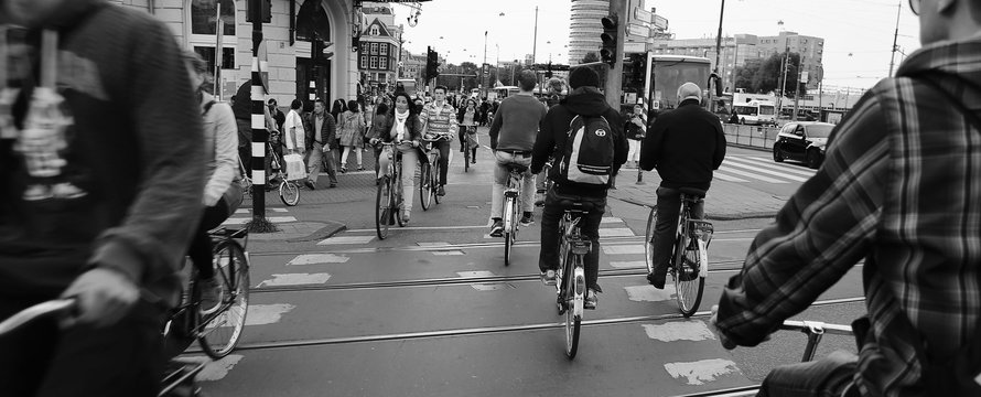 Fietsers in Amsterdam