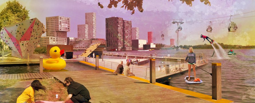 Artist impression van Weerwater in Almere