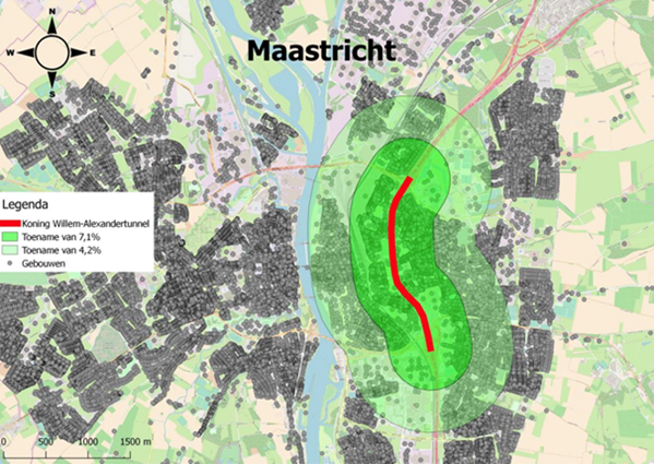 Maastricht, effect ondertunneling A2 op huizenprijzen