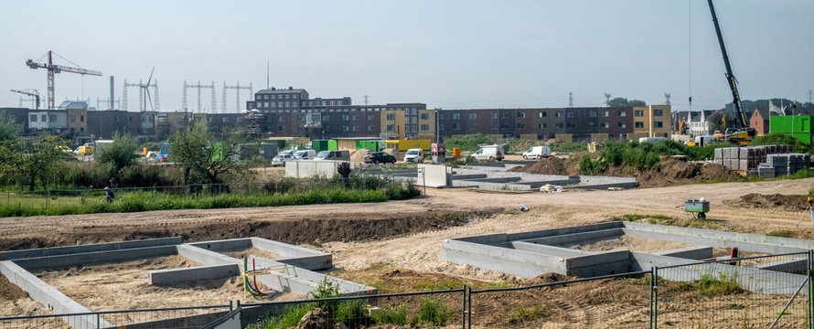 Braakliggende grond waar gebouwd gaat worden