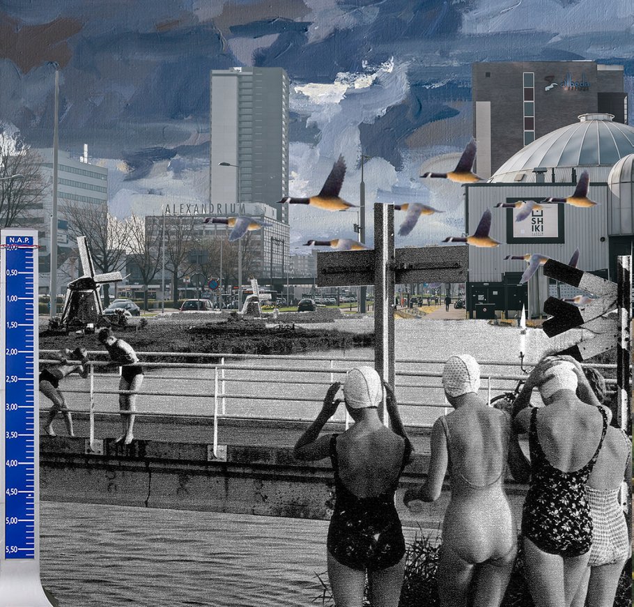Collage mogelijke toekomst Rotterdam Alexanderknoop
