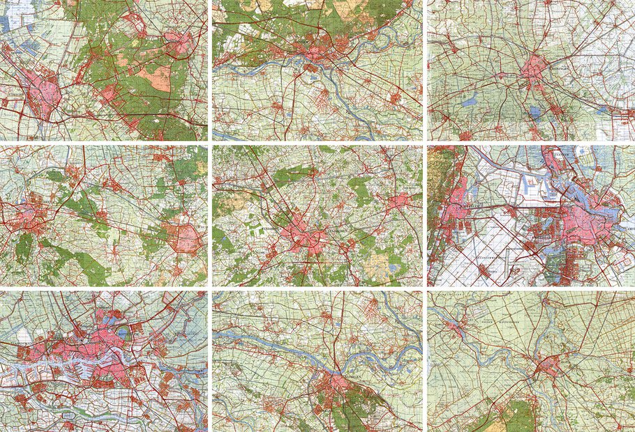Stadsplattegronden in 1970