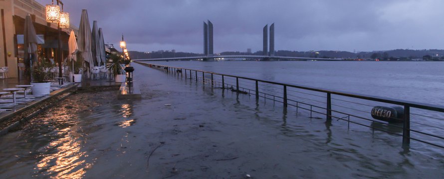 Overstroming 2014 bij Bordeaux