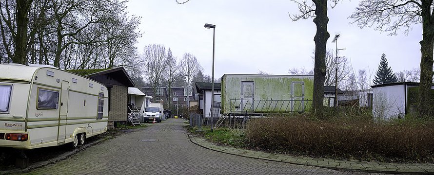 Woonwagenkamp in Groningen