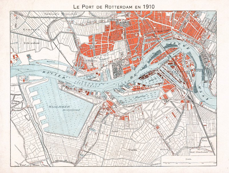 LE PORT DE ROTTERDAM EN 1910