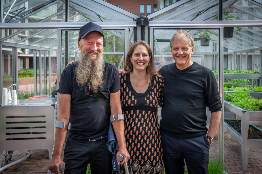 Van links naar rechts: Roel, Sanne en Bart