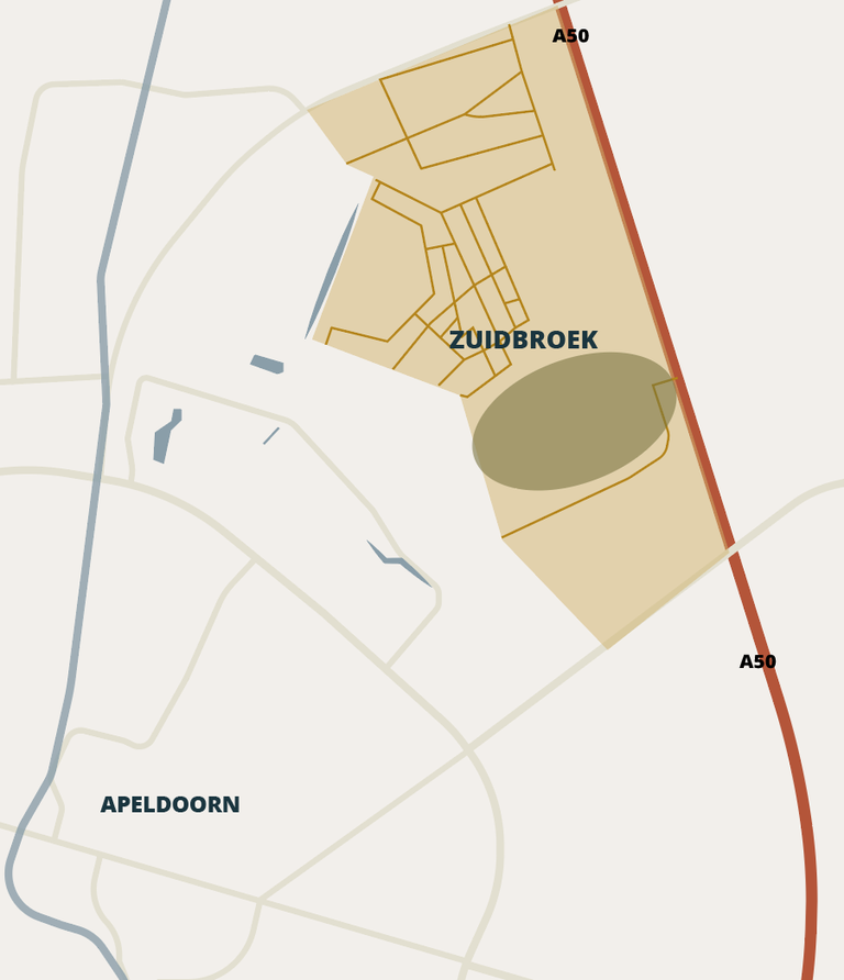 Kaart van de Wijk Zuidbroek
