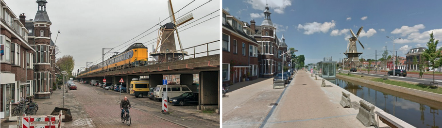 Delft voor en na de ondertunneling