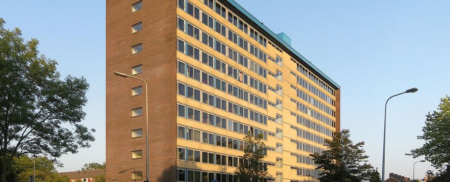 Studentenflat Selwerd transformatie herontwikkeling Groningen - Wikimedia Commons, 2020