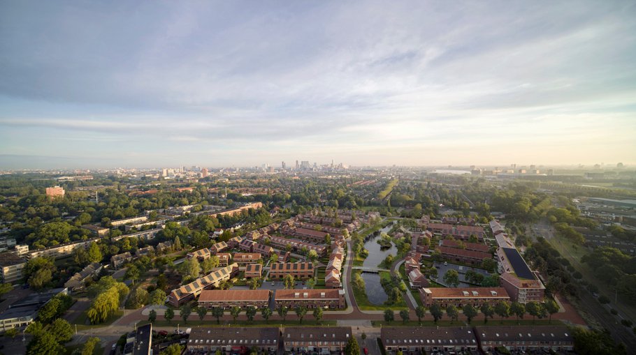 Tuinbuurt Vrijlandt Vogelvlucht