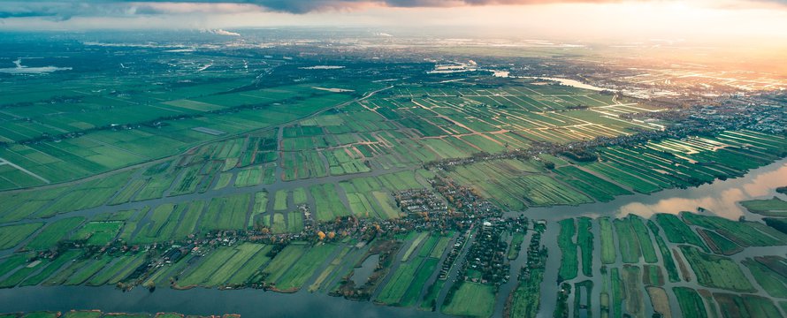 Luchtfoto waterland rechtenvrij