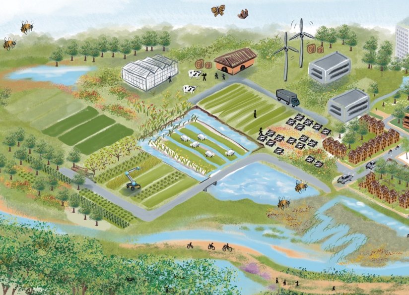 Artist impression Natuurinclusief ruimtegebruik