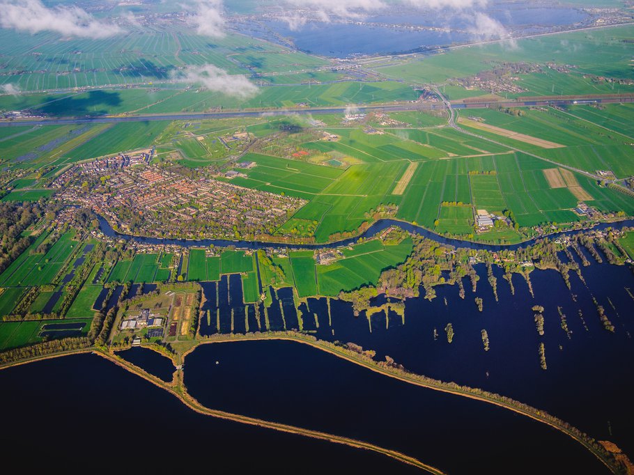 Luchtfoto Nederlands landschap