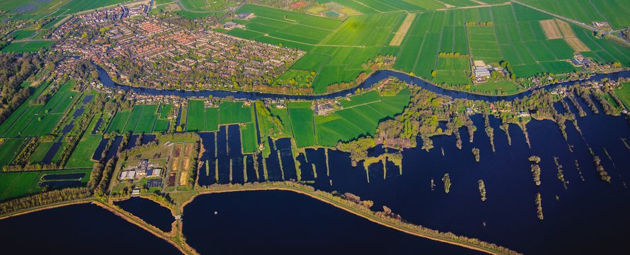 Luchtfoto Nederlands landschap