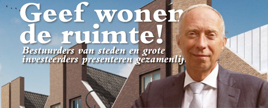 Geef wonen de ruimte nico rietdijk
