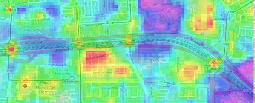 AI-tool toont in Amsterdam-Zuid open ruimte op basis van lucht, natuur of bouw