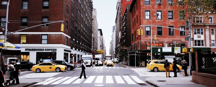 Drukke autostraat centrum stad woningen New York - PxHere, 2020