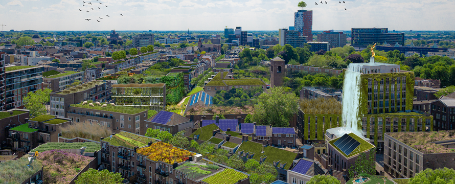 Toekomstbeeld Nijmegen duurzame dakenkaart - Rooftop Revolution, 2020