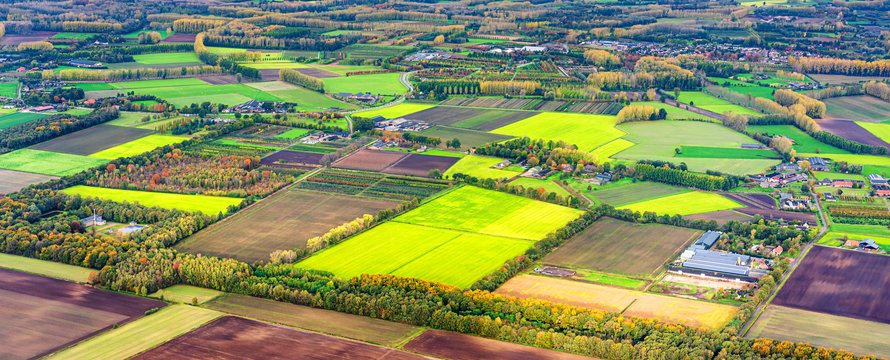 Luchtfoto van het landschap in de omgeving van Eindhoven