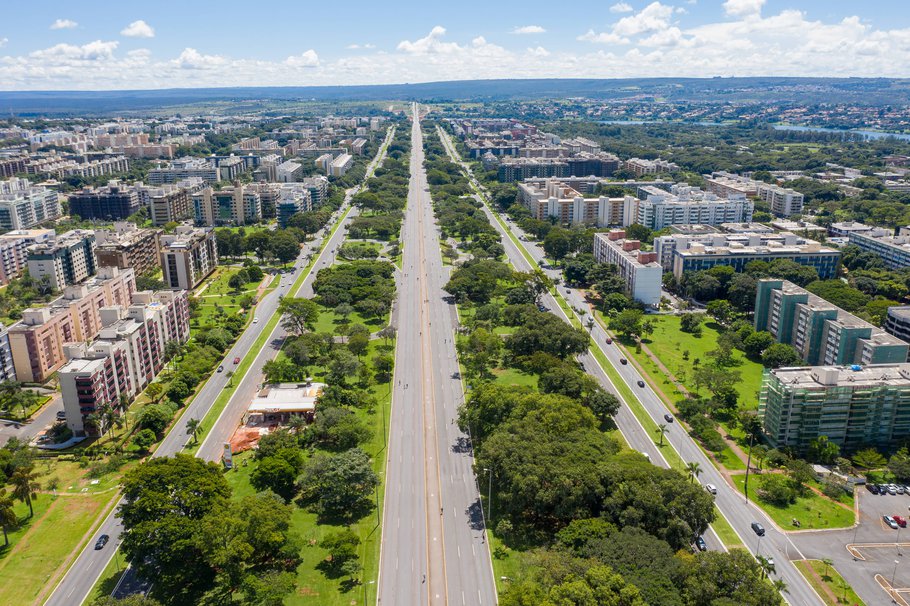 Brasilia's "Eixão", the city's main avenue