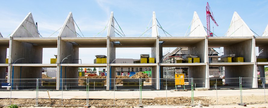 Bouw van rijtjeswoningen in Nijmegen
