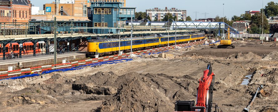 Werkzaamheden naast station Groningen