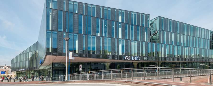 Het nieuwe treinstation in Delft