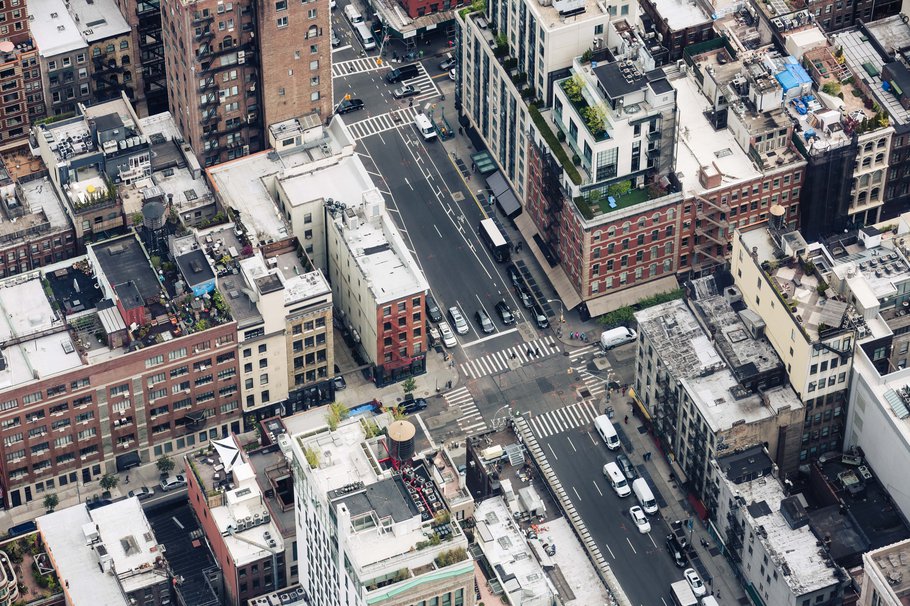 Streets and roofs of Manhattan. New York City