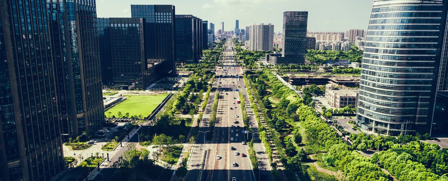 Groene stad van de toekomst