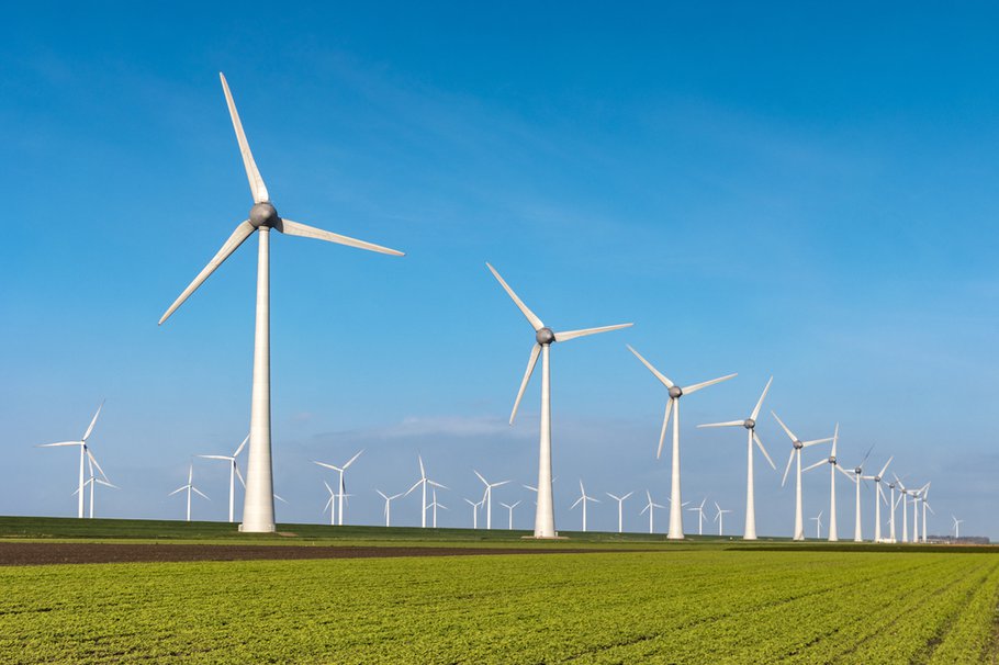 Windmolens in het landschap